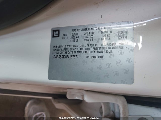 1G4PS5SK1F4187671 Buick Verano Leather Group