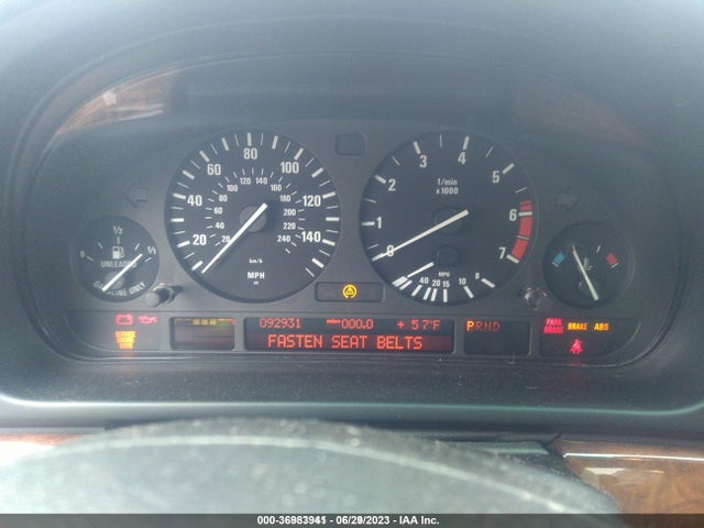 2000 BMW 5 SERIES 540IA VIN: WBADN6347YGM65038