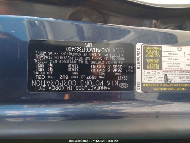 KNDPN3AC6J7383400 KIA Sportage Ex