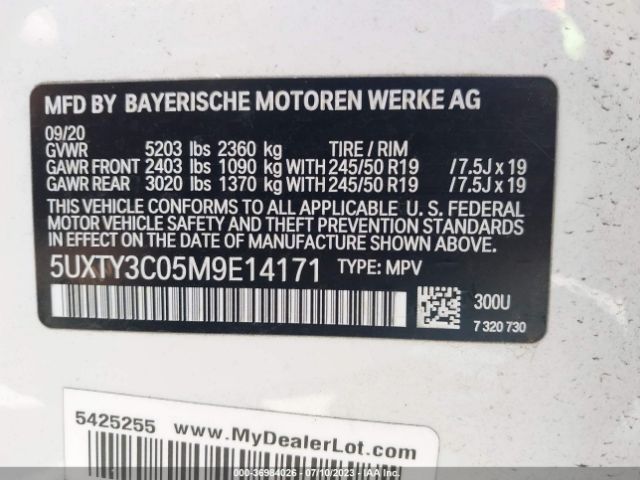 5UXTY3C05M9E14171 BMW X3 Sdrive30i