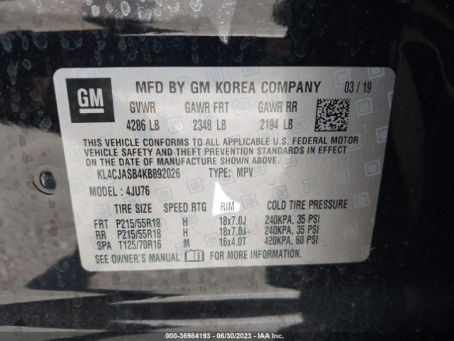 KL4CJASB4KB892026 Buick Encore Preferred