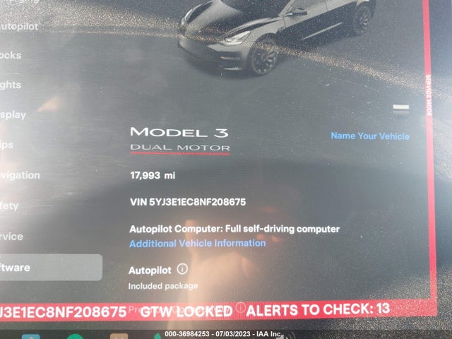 Tesla Model 3 Performance 2022 5YJ3E1EC8NF208675 Image 15