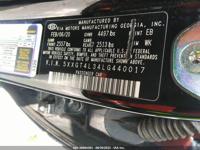KIA Optima Se 2020 5XXGT4L34LG440017 Image 15