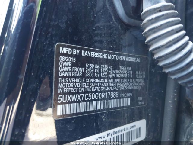 5UXWX7C50G0R17888 BMW X3 Xdrive35i