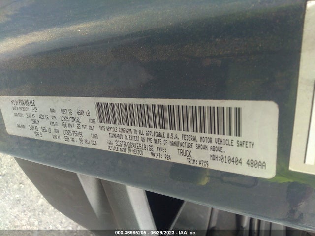 3C6TRVDGXKE519162 RAM Promaster Cargo Van