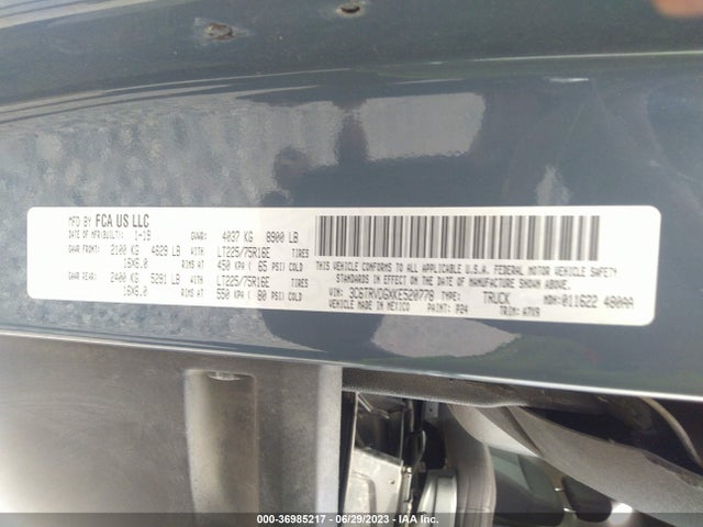 RAM Promaster Cargo Van 2019 3C6TRVDGXKE520778 Image 9