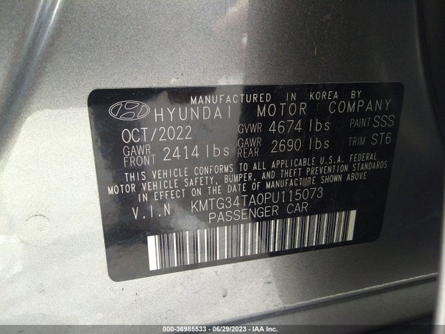 2023 Genesis G70, VIN: KMTG34TA0PU115073