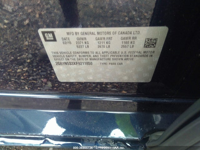 2G61N5S3XF9211850 Cadillac XTS LUXURY