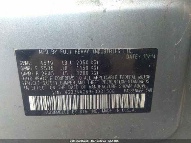 4S3BNAC69F3031500 Subaru Legacy 2.5i Premium
