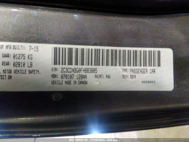 Dodge Charger Se 2015 2C3CDXBG0FH883885 Image 9