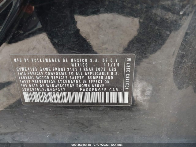 3VWCB7BU3LM006387 Volkswagen Jetta S/se/r-line