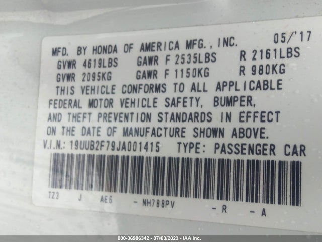 Acura Tlx W/advance Pkg 2018 19UUB2F79JA001415 Image 9