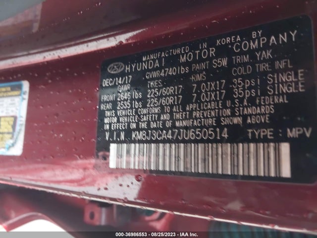 Hyundai TUCSON SEL 2018 KM8J3CA47JU650514 Image 9