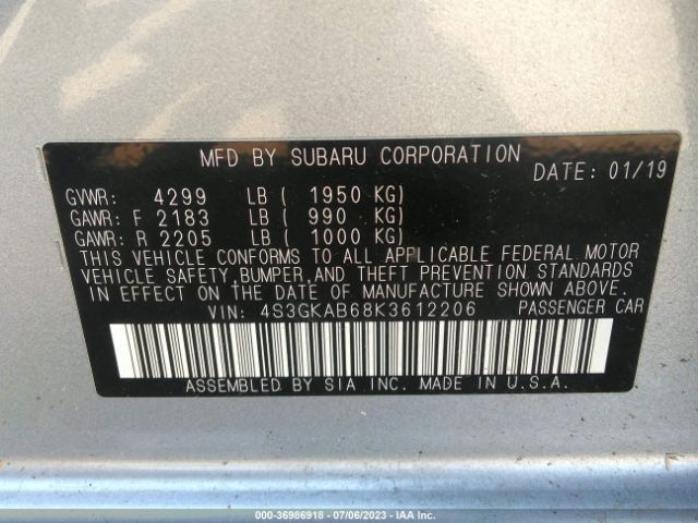 4S3GKAB68K3612206 Subaru Impreza