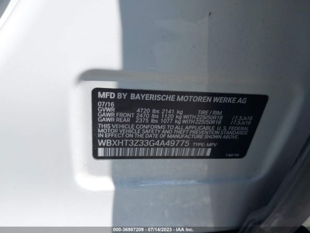 WBXHT3Z33G4A49775 BMW X1 Xdrive28i