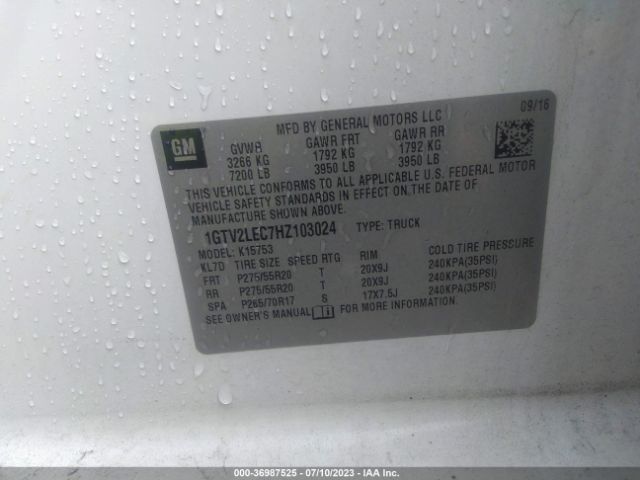 1GTV2LEC7HZ103024 GMC SIERRA 1500