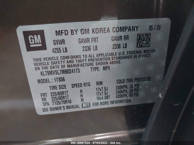 Chevrolet Trailblazer Activ 2021 KL79MVSL7MB024173 Image 9