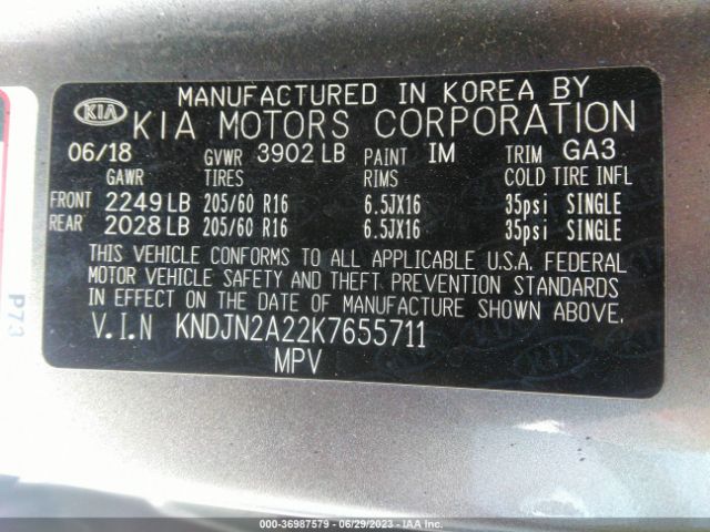 KNDJN2A22K7655711 KIA Soul Base