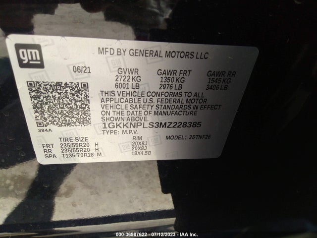 GMC Acadia Denali 2021 1GKKNPLS3MZ228385 Image 9
