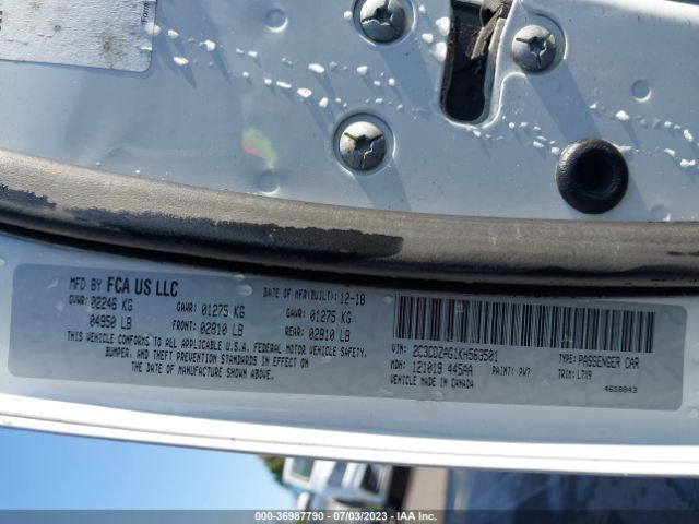 2C3CDZAG1KH563501 Dodge Challenger Sxt