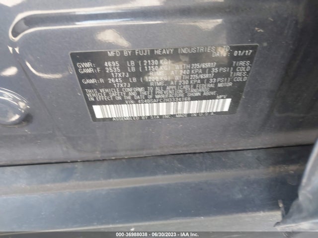 4S4BSAFC7H3334168 Subaru Outback Premium