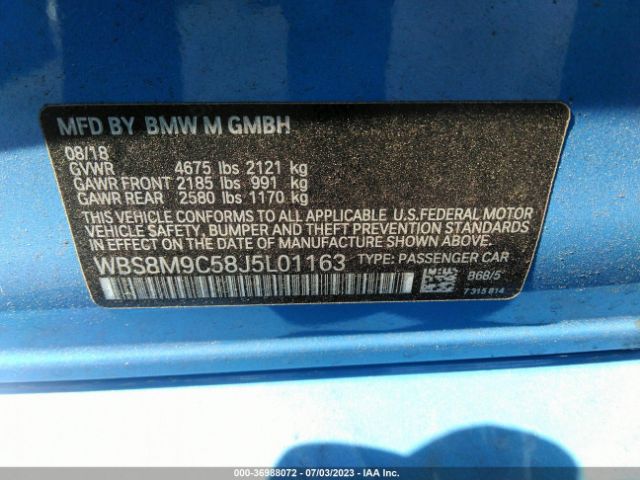 WBS8M9C58J5L01163 BMW M3