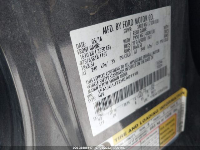 1FMJU1JT2HEA01118 Ford Expedition Xlt/king Ranch