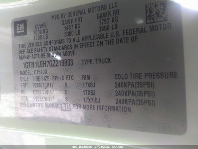 1GTN1LEH7GZ218803 GMC SIERRA 1500