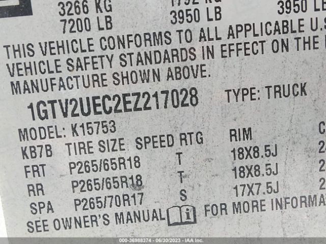 1GTV2UEC2EZ217028 GMC Sierra 1500 Sle