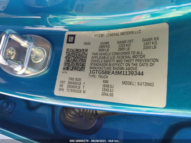 1GTG5BEA5M1139344 GMC Canyon 2wd Elevation Standard