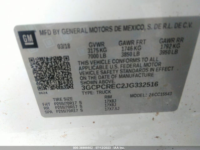Chevrolet Silverado 1500 Lt 2018 3GCPCREC2JG332516 Image 9