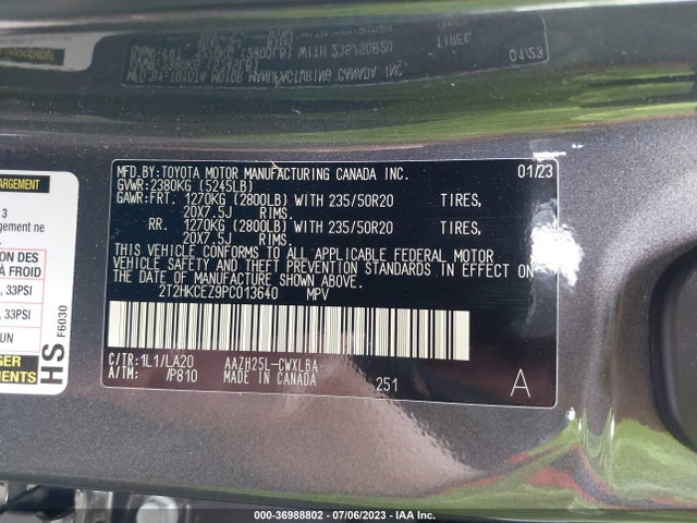 2023 Lexus NX, VIN: 2T2HKCEZ9PC013640