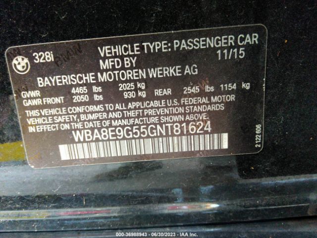 WBA8E9G55GNT81624 BMW 3 Series 328i