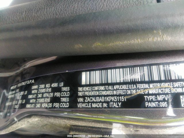 ZACNJBAB1KPK51151 Jeep Renegade Sport