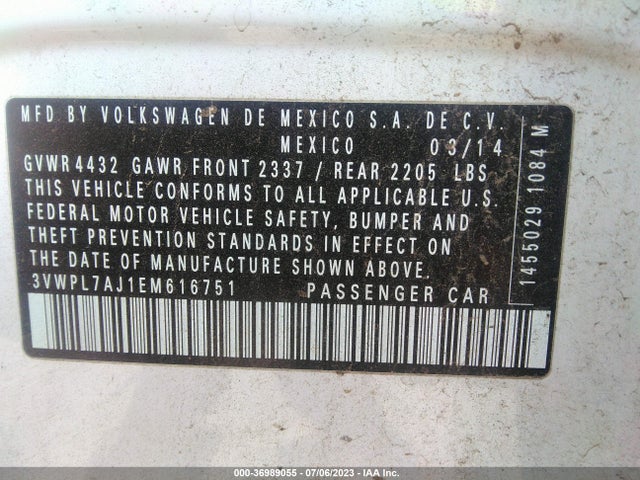 3VWPL7AJ1EM616751 Volkswagen Jetta Sportwagen Tdi W/sunroof