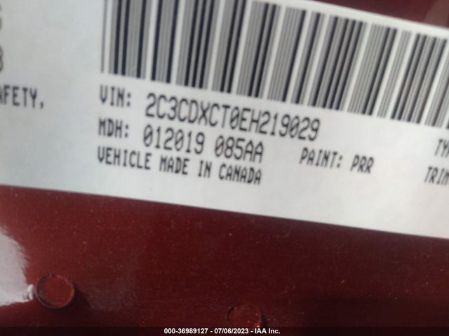 Dodge Charger Rt 100th Anniversary 2014 2C3CDXCT0EH219029 Image 9