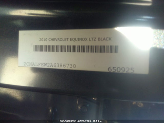 2010 CHEVROLET EQUINOX LTZ VIN: 2CNALFEW2A6386730