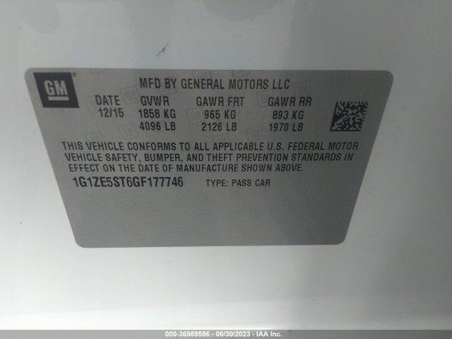 Chevrolet MALIBU LT 2016 1G1ZE5ST6GF177746 Image 9