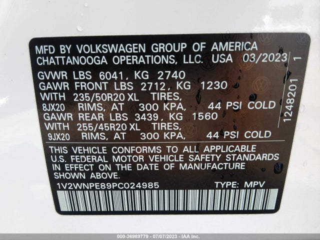 1V2WNPE89PC024985 Volkswagen ID.4 PRO S
