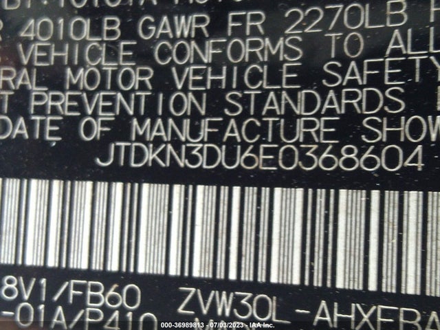 Toyota Prius Four/five/three/one/two 2014 JTDKN3DU6E0368604 Image 9