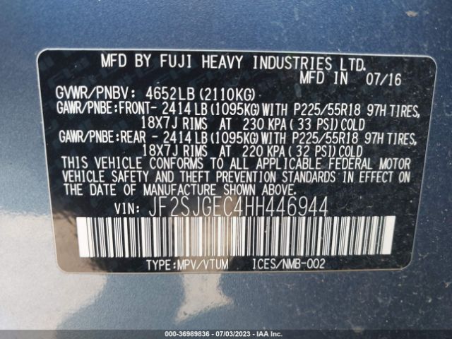 JF2SJGEC4HH446944 Subaru Forester Premium