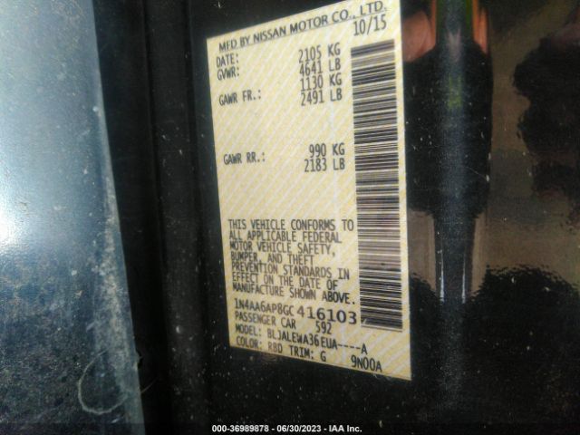 1N4AA6AP8GC416103 Nissan Maxima 3.5 Sl