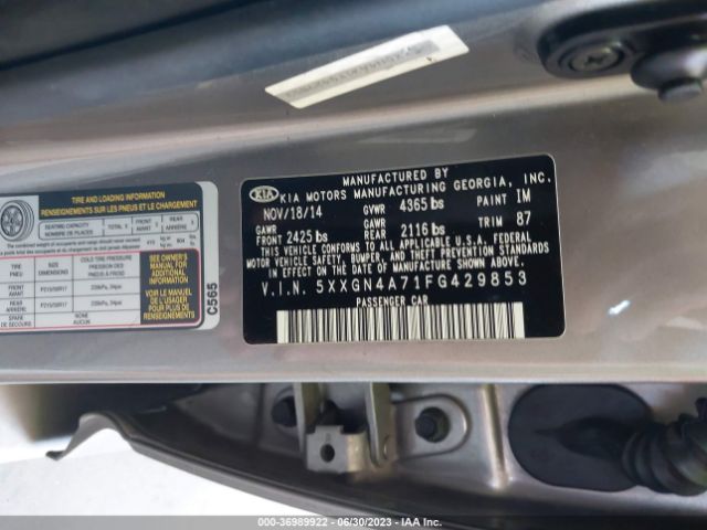 5XXGN4A71FG429853 KIA OPTIMA EX