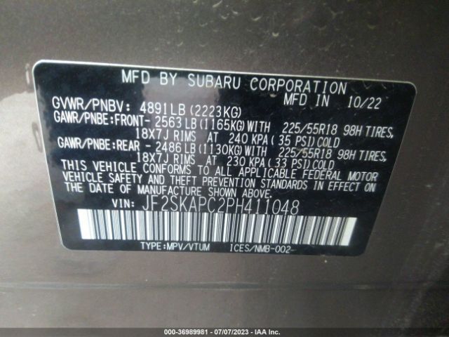 JF2SKAPC2PH411048 Subaru Forester Limited