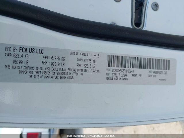 2C3CDXBG2FH890840 Dodge Charger Se