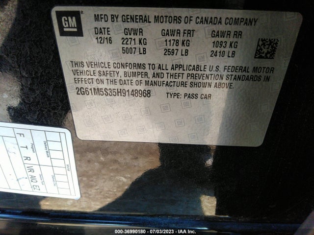 Cadillac XTS LUXURY 2017 2G61M5S35H9148968 Image 9
