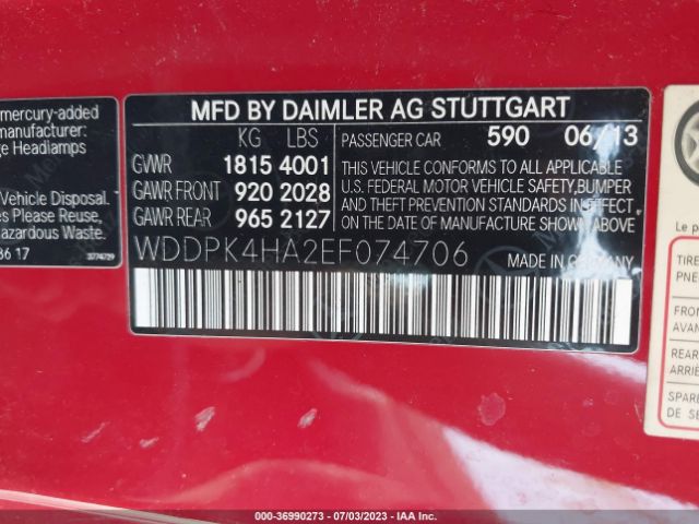 WDDPK4HA2EF074706 Mercedes-Benz Slk-class Slk 250
