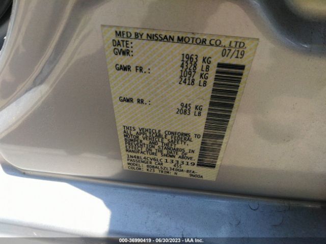 1N4BL4CV6LC133319 Nissan Altima 2.5 Sr