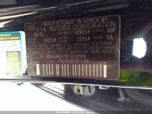 KNAGM4A7XF5658584 KIA Optima Lx