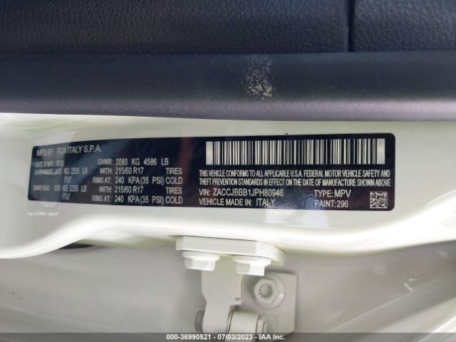 ZACCJBBB1JPH80946 Jeep Renegade Latitude